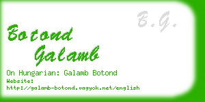 botond galamb business card